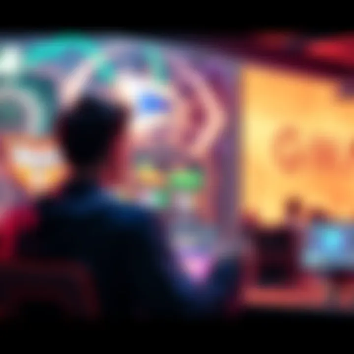 A person looking at the Gamdom website, engaged in esports betting and casino games