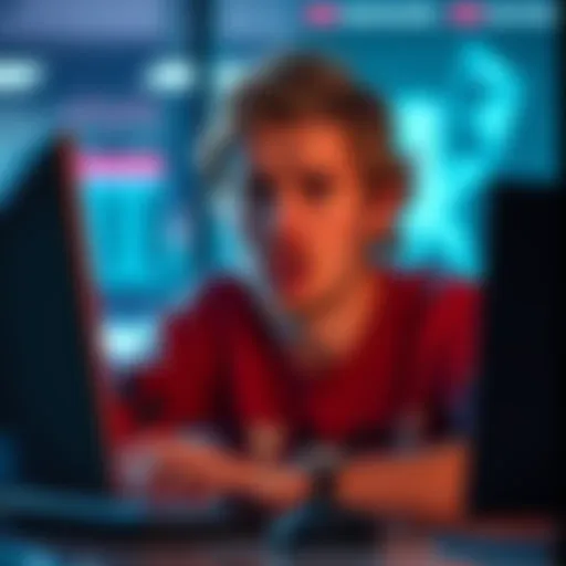 A person looking upset while using their computer, reflecting dissatisfaction over online payments