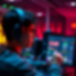 Person looking at their computer screen, contemplating withdrawing $400 won from free plays at NoLimitCoins, with coins and gaming icons visible on the screen
