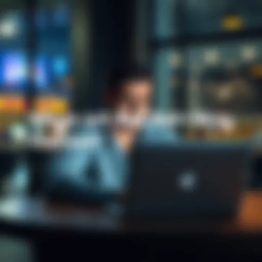 A worried person sitting at a table with a laptop, reflecting on a betting loss, emphasizing the importance of activating Bet Protect+