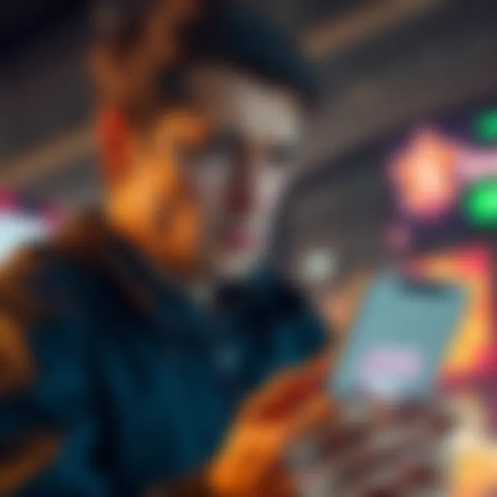 A person looking frustrated while checking their phone, with a SweetSweeps logo visible, symbolizing issues in cashing out winnings