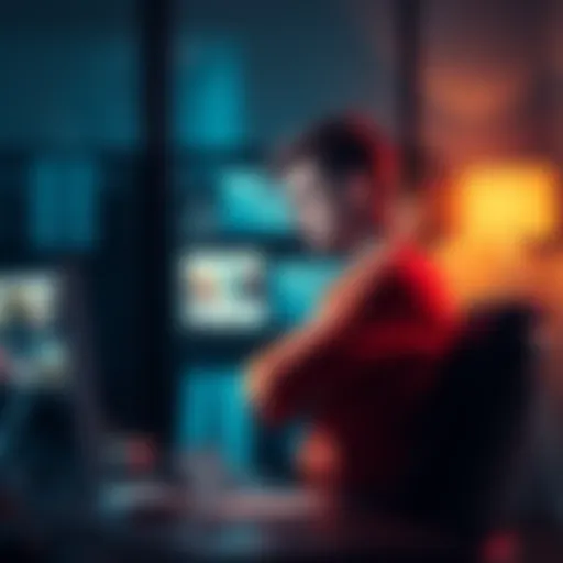 A frustrated person sitting at a desk with a computer, looking at the Chumba website, showing disappointment with their arms crossed.