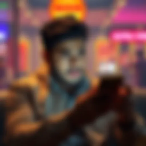 A concerned person checks their bank account on a phone, looking worried about missing money from the Ultra Win website.