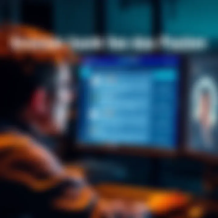 A person expressing gratitude in an online forum while looking at a computer screen, showing content with three identical posts.