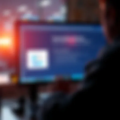 A person on a computer screen completing account verification with security prompts