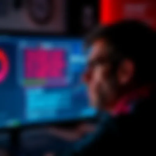 A frustrated person looking at a computer screen showing error messages about withdrawing money from 2champ.com