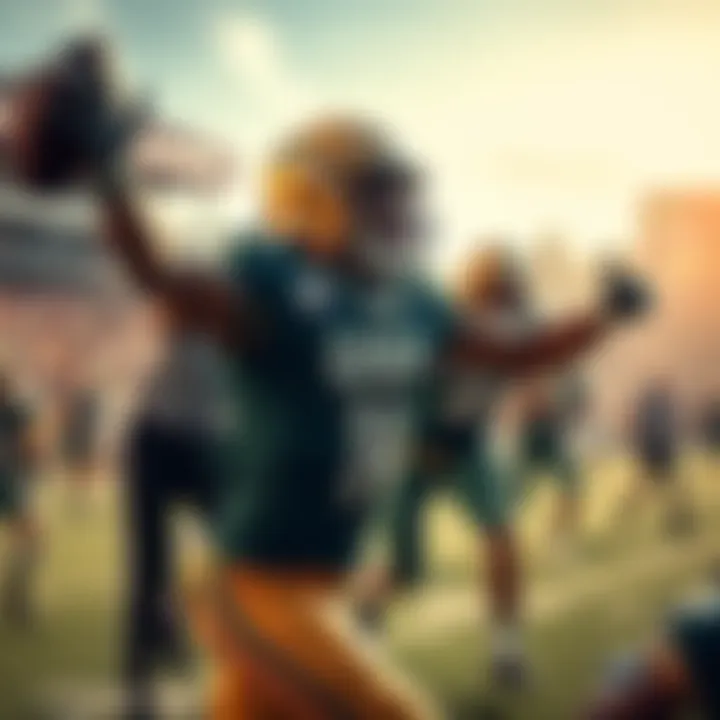 USF football team scores a touchdown during a game