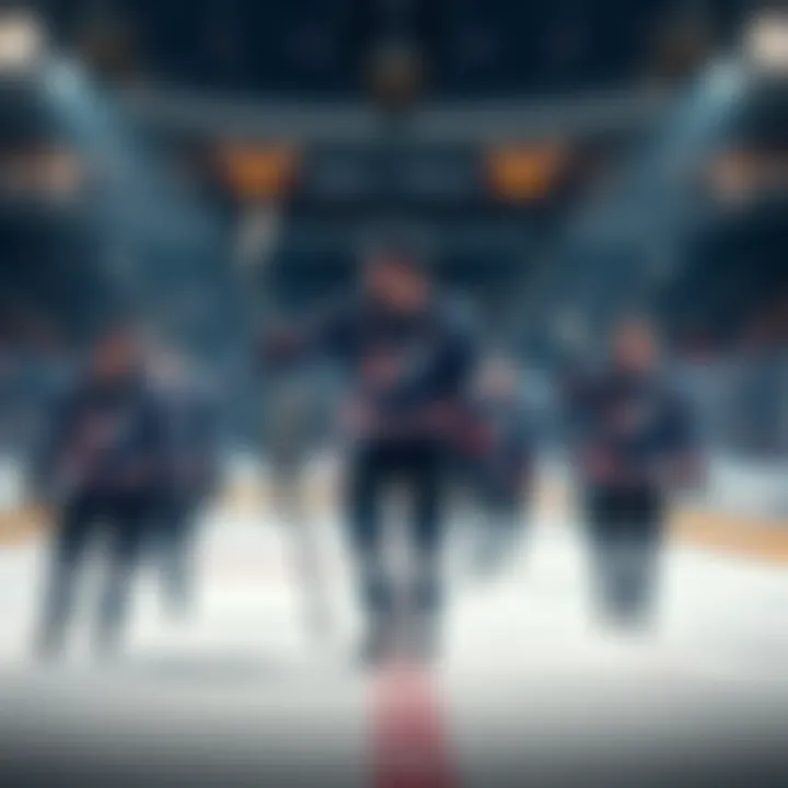 Valeri being welcomed by Colorado hockey teammates on the ice