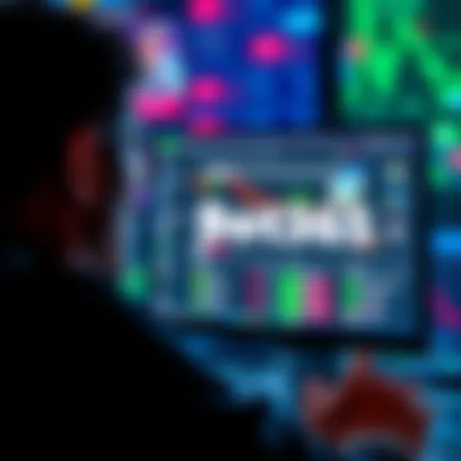 A person looking at a computer screen with a search engine displaying verified Bet365 accounts