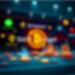 A graphic showcasing popular verified betting platforms like Binance and Sportsbet, with symbols representing cryptocurrency and betting, highlighting account sales.