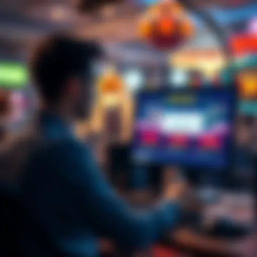 A person sitting at a computer, looking at a verification process screen for Wow Vegas.