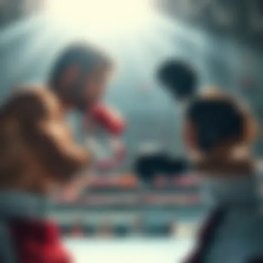 Vicente Luque facing an opponent in a fighting stance during a match