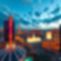 View from Cosmopolitan Suite A scenic view of the Las Vegas Strip from a suite at the Cosmopolitan, showcasing the famous fountain display.