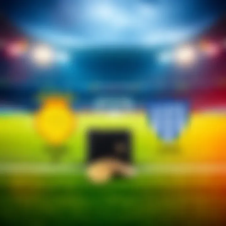 A soccer field with Villarreal CF and Deportivo Alavés team logos, showing betting odds and a wallet with USDC coins