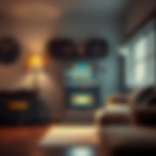 A classic slot machine displayed in a cozy living room, bringing retro charm and fun to the space.