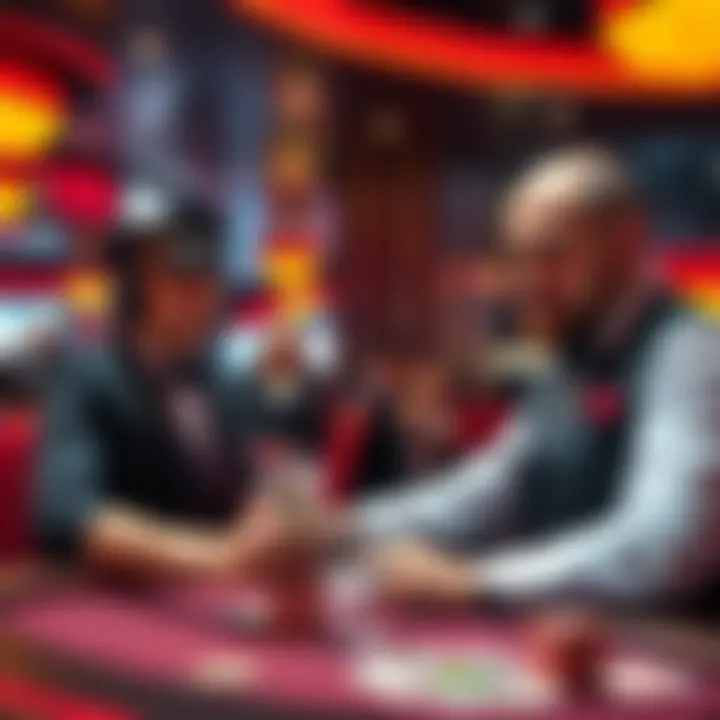 A VIP host interacting with a disappointed player in a casino setting, highlighting a lack of support.