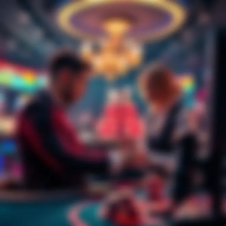 A VIP host assisting a player in an online gambling setting with rewards and promotions