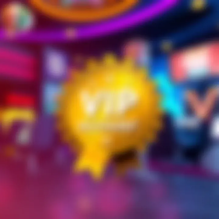 A vibrant graphic showing a VIP account badge with exclusive offers, highlighting the appeal for gamblers.