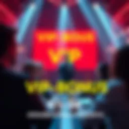 A graphic showing a VIP host sharing details about a 25% bonus requirement with a group of people