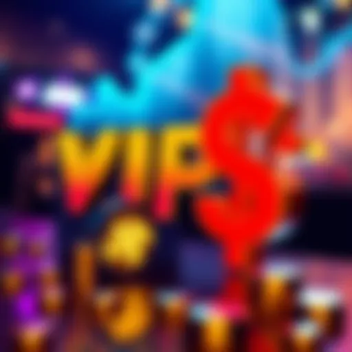 A graphic showing different VIP bonus offers with percentages and a dollar sign, representing potential rewards for users.