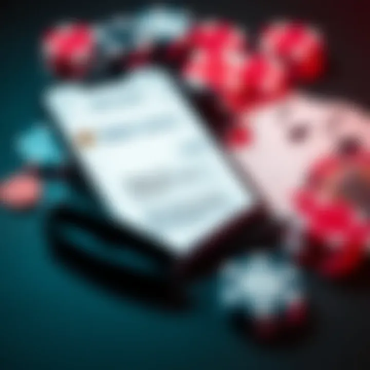 VIP Concierge Service for Online Casinos A smartphone displaying a Telegram chat about VIP casino bonuses and cashbacks, with poker chips and cards in the background.
