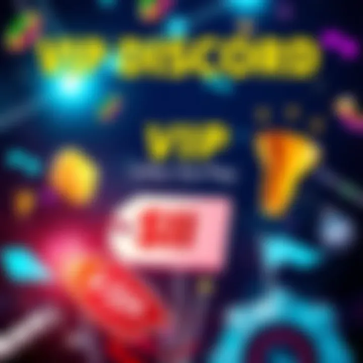A promotional graphic showing excitement for VIP Discord Plays with winning symbols and a discount tag