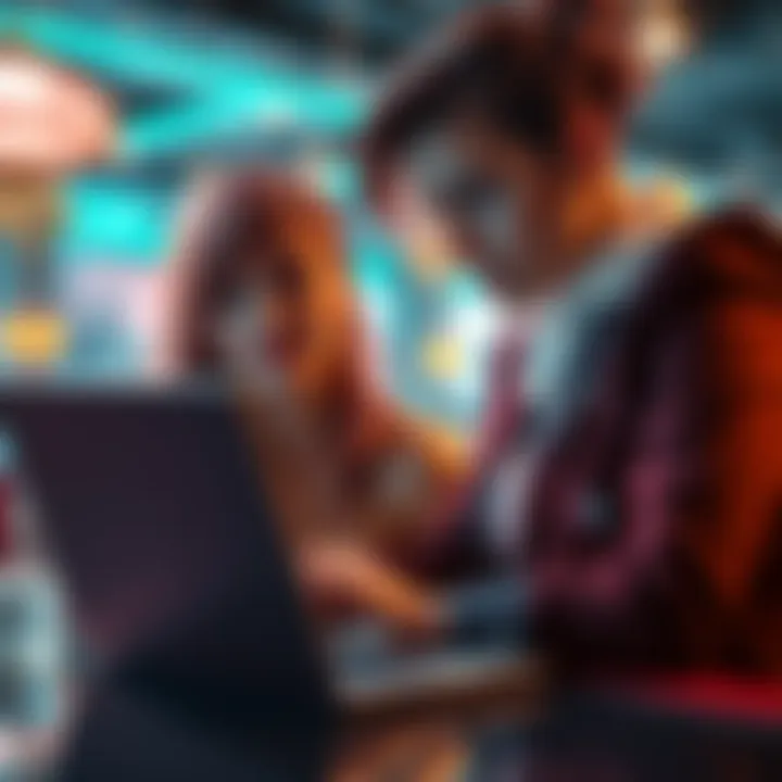 A concerned player looking at a laptop, uncertain about VIP bonuses while the VIP hostess Angela is on health leave.