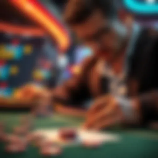 A person exploring strategies for unlocking VIP Ladder Bonus in gambling, with chips and a betting slip in view.