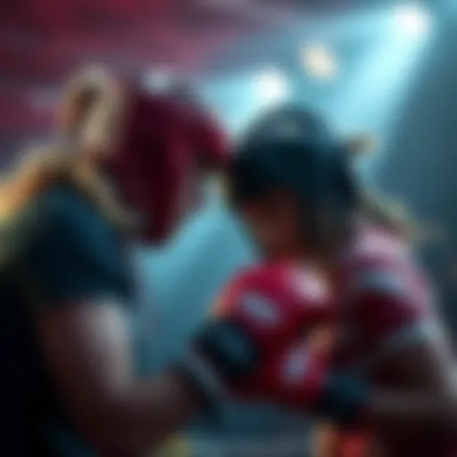 Virna struggles in a fighting match, showing signs of confusion and poor decision-making