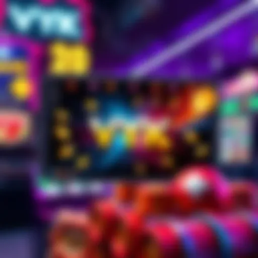 VYK Slots website showcasing promotional funds and slot games