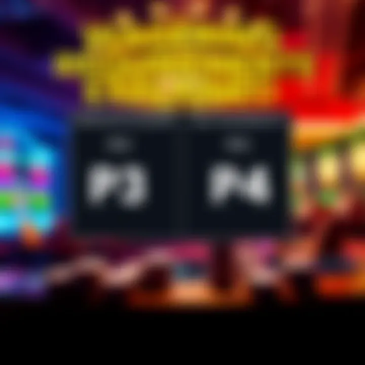 A graphic showing Wagering Requirements for P3 and P4 with an image of a casino background and money symbols