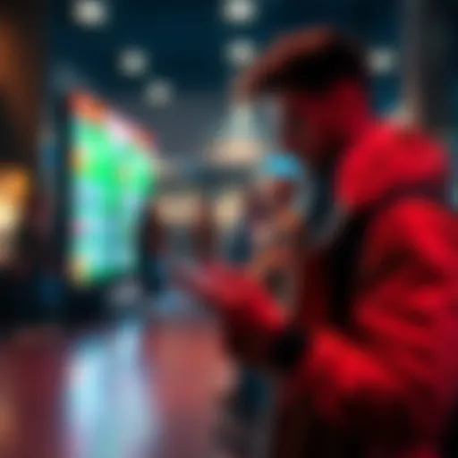 A person is checking their phone while waiting for a refund after a live bet