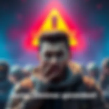 Warning about Legendz Scam A player looking frustrated while trying to withdraw money from the Legendz platform, with a warning symbol in the background