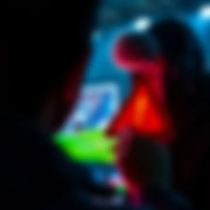 A concerned person looking at a YouTube video with misleading betting predictions, showing a red warning sign