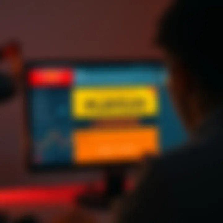 A person looking at a computer screen showing a fake PlayOJO website warning about a scam
