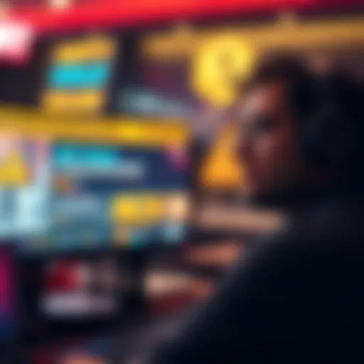 A concerned player looking at a computer screen displaying WPT GOLD with warning signs about fees and issues.