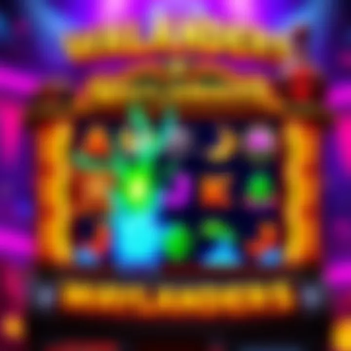 A colorful slot machine featuring mystical symbols and vibrant graphics from the Waylanders game.