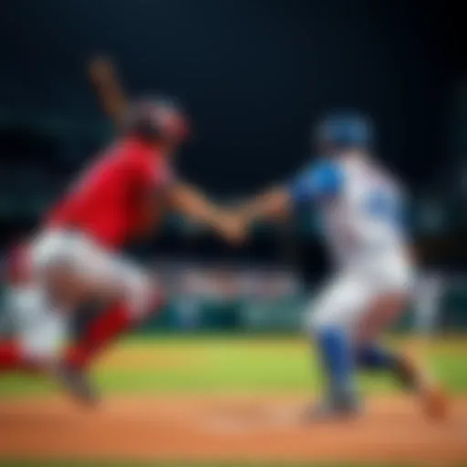Players from Japan and Chinese Taipei facing off on the baseball field during the World Baseball Classic.