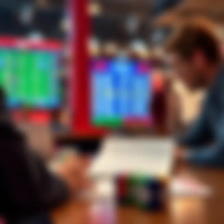 A person considering betting options with a $91 bonus in hand, looking at a sports event schedule on a table.