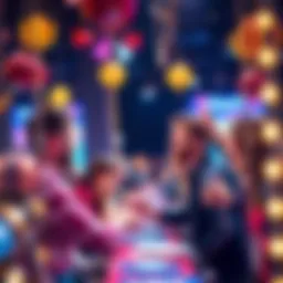 People participating in a lively guessing game with excitement and prizes