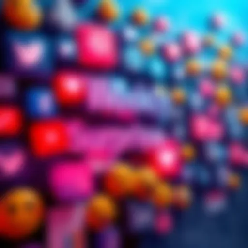 A collage of social media icons with exciting news headlines and emojis representing surprise and updates.