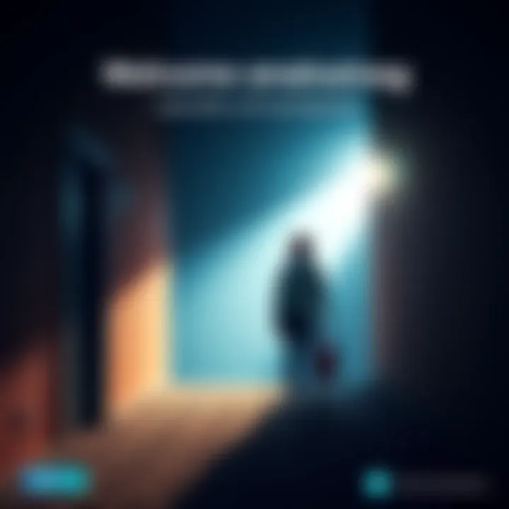 A person standing at the threshold of a new place, looking excited and hopeful about the future.