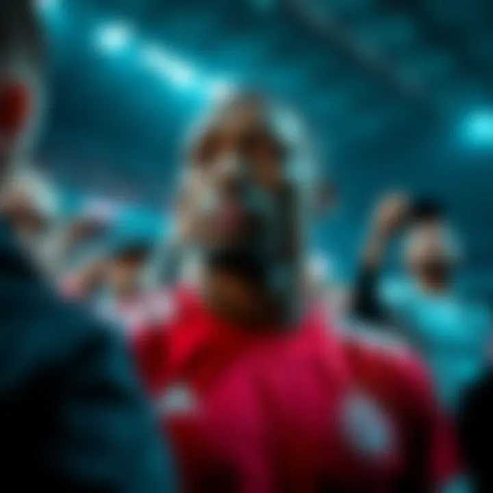 Victor Wembanyama looks disappointed after scoring only two points in a game, surrounded by teammates and fans.