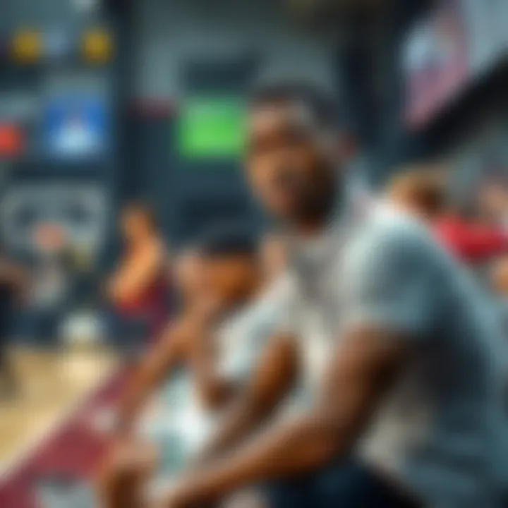 Wembanyama sitting on the sidelines with a concerned look, shirt unbuttoned, while teammates warm up in the background.