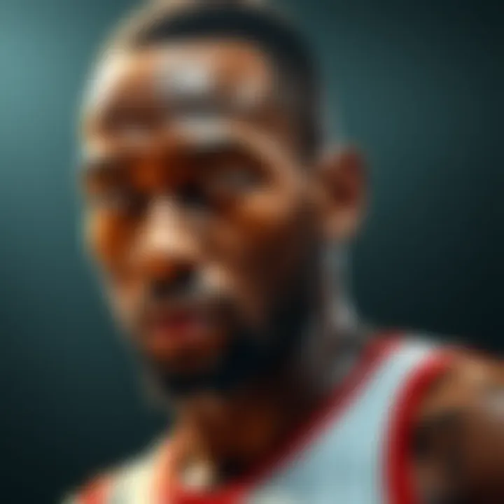 A basketball player looking thoughtful, considering his decision about market value and payout options