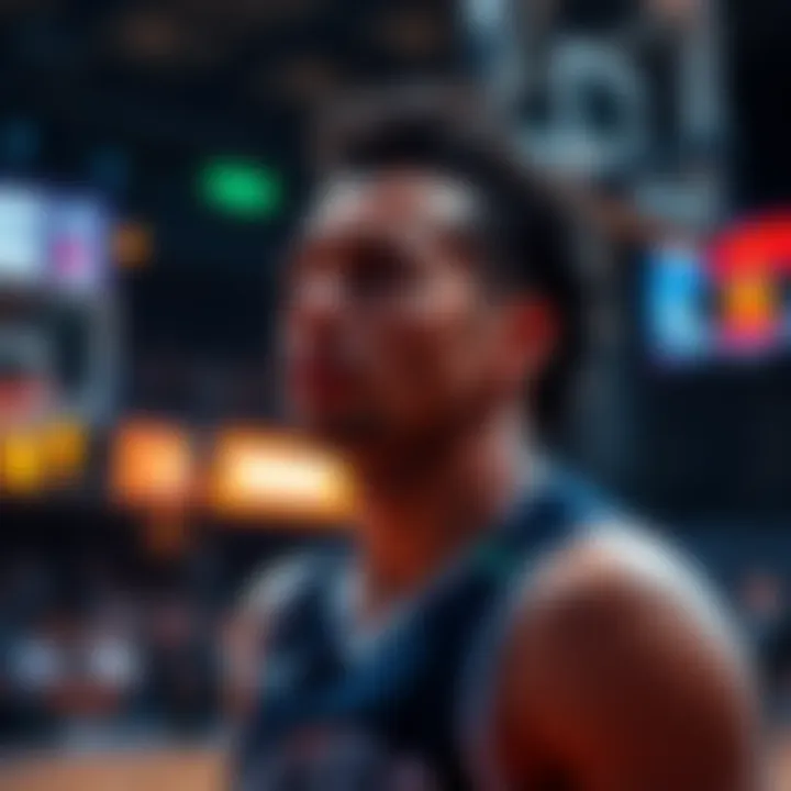 Wemby at halftime Wemby looking frustrated on the court with no points during halftime