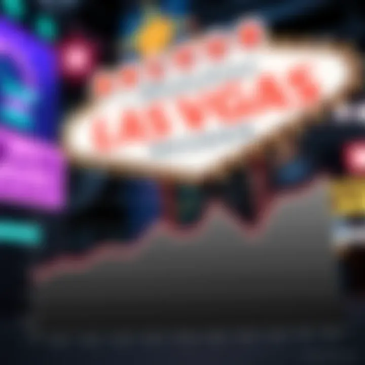 A chart showing declining sales figures for Wemby products in the first half of the year, with a backdrop of a Las Vegas sign indicating the influence of Vegas odds.