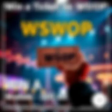 Win a Ticket to WSOP A person celebrating with a ticket in hand, representing a chance to win at the WSOP Express competition.