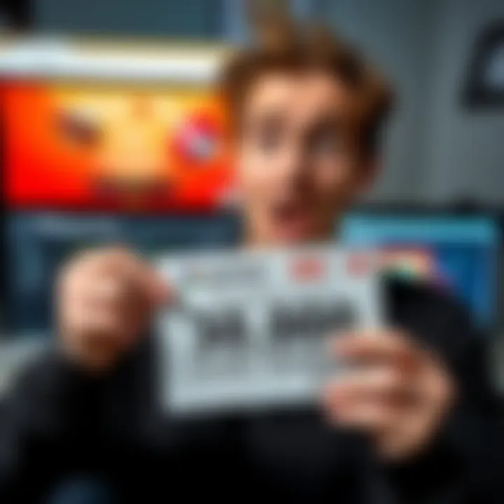 Winner of Superlotto Scratch Card A person holding a Superlotto scratch card with a large prize amount displayed, looking excited and confused, with a computer in the background showing the official lottery website.