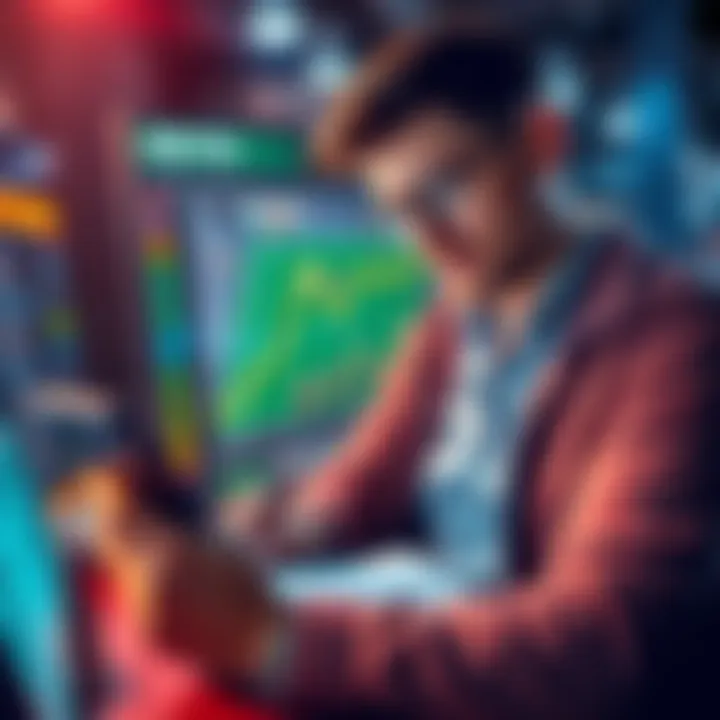 Winning Betting Strategy A person analyzing betting strategies with a calculator and notepad, looking confident and focused on making profits.